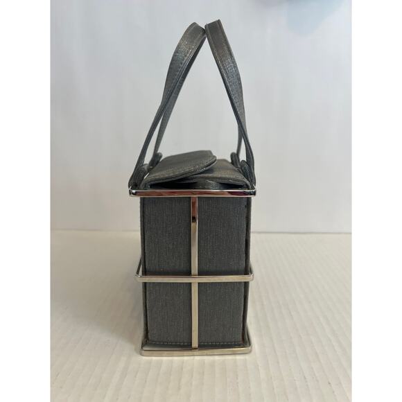 Vintage INSPIRED 1950s Wounded Bird Etra Box Purse with silver caging - Picture 2 of 16